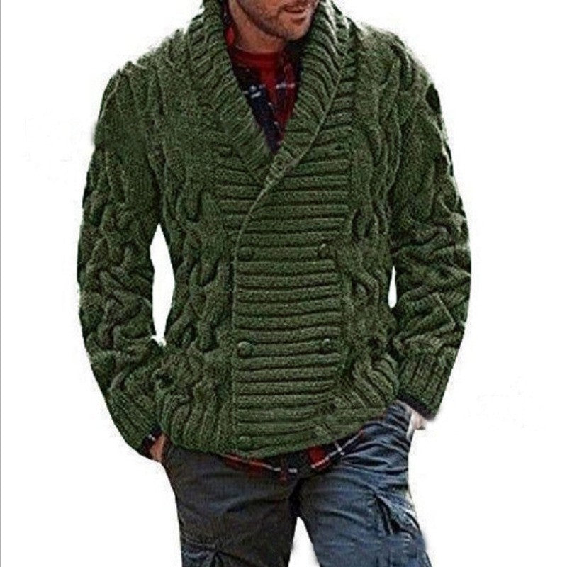 Herren Grobstrickjacke mit modernem Zopfmuster Aliams