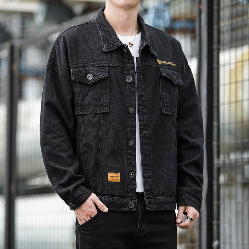 Herren Denimjacke im lässigen Stil mit funktionalen Pattentaschen und robustem Design Aliams