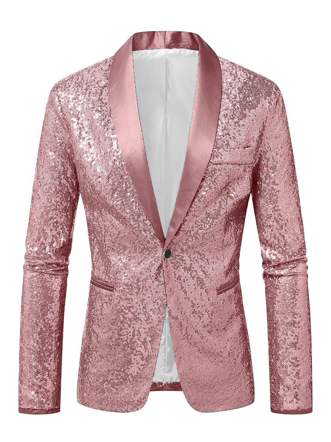 Herren Funkelnder Paillettenblazer mit modernem Schnitt Aliams