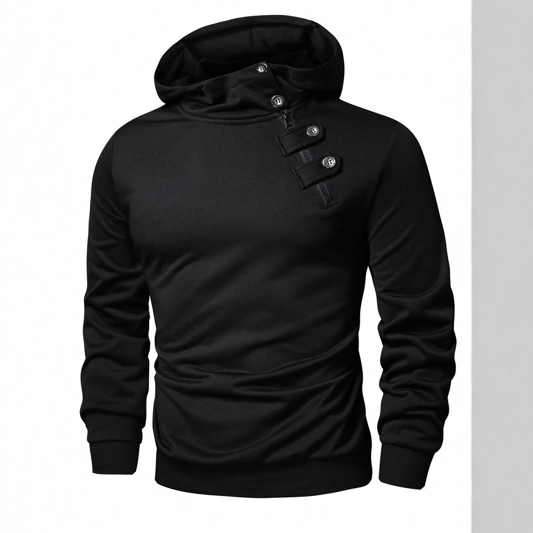Herren Hoodie mit innovativem Kragen und praktischer Taschenlösung Aliams