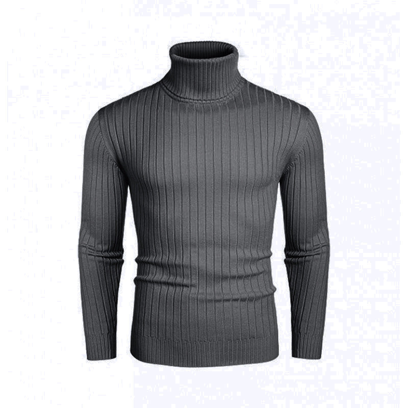 Herren eleganter Rollkragenpullover aus feinem Rippenstrick Aliams