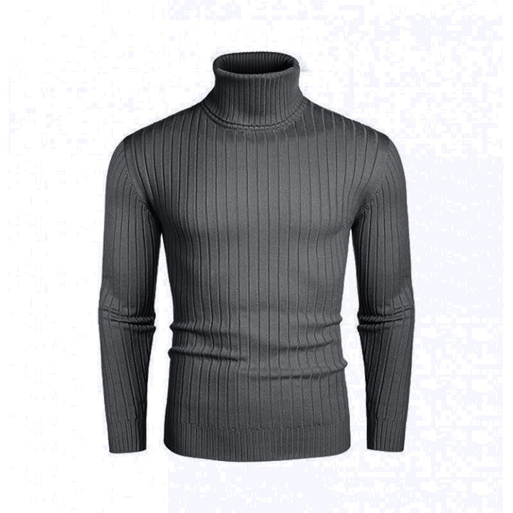 Herren eleganter Rollkragenpullover aus feinem Rippenstrick Aliams