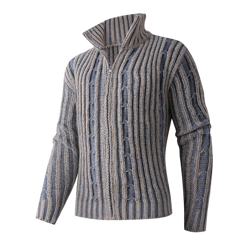 Herren gestreifter Strickpullover Aliams