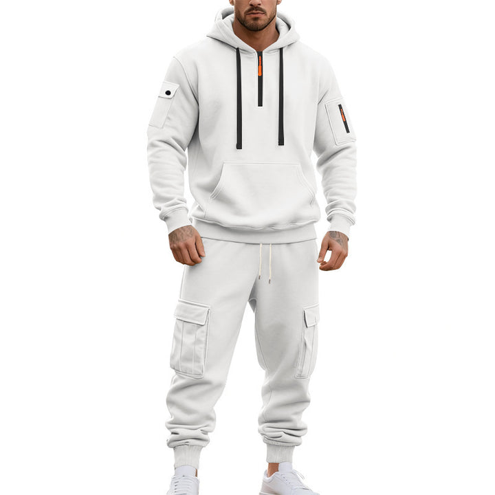 Herren komfortables Hoodie- und Cargo-Set Aliams