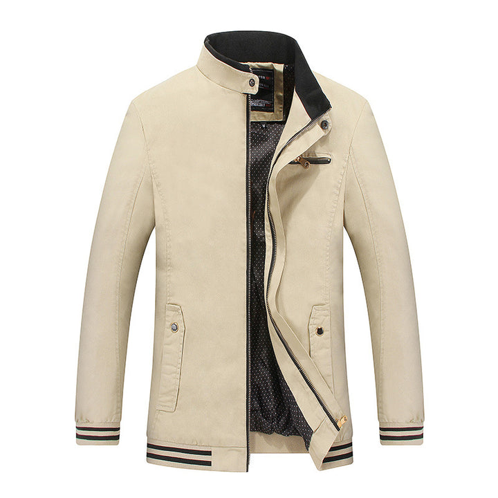 Herren sportliche Übergangsjacke mit Kinnschutz und praktischen Taschen Aliams