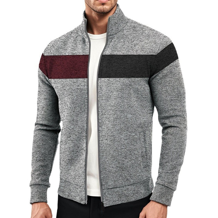 Herren sportliche Freizeitjacke mit edler Farbblockierung Aliams