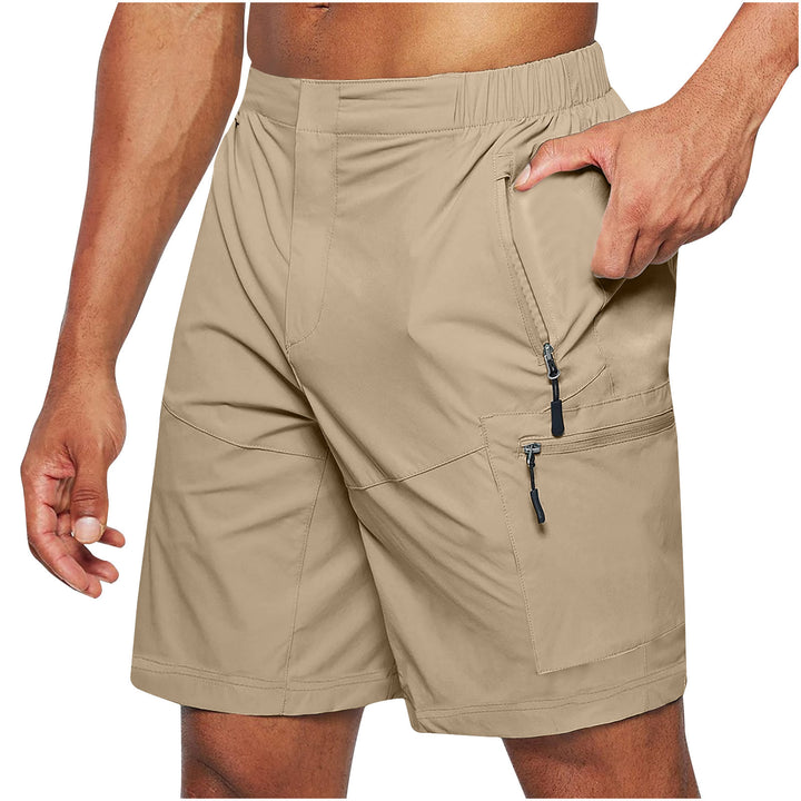 Herren wasserdichte Cargo-Shorts mit elastischem Bund und multifunktionalen Taschen Aliams