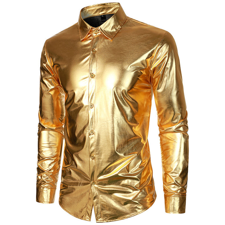 Herren Glamouröses Metallic-Oberhemd Aliams