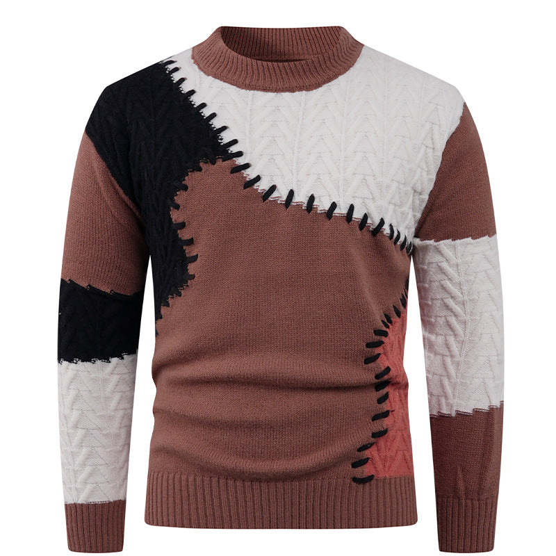 Herren Stilvoller Strickpullover mit einzigartigen geometrischen Mustern Aliams