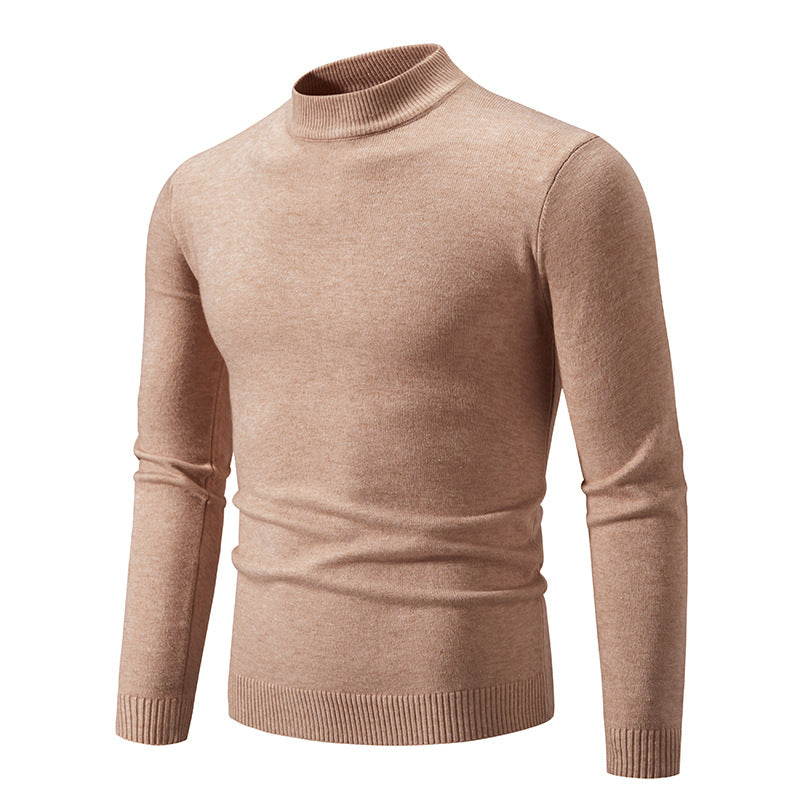 Herren Feinstrickpullover mit hohem Kragen und elastischen Bündchen Aliams