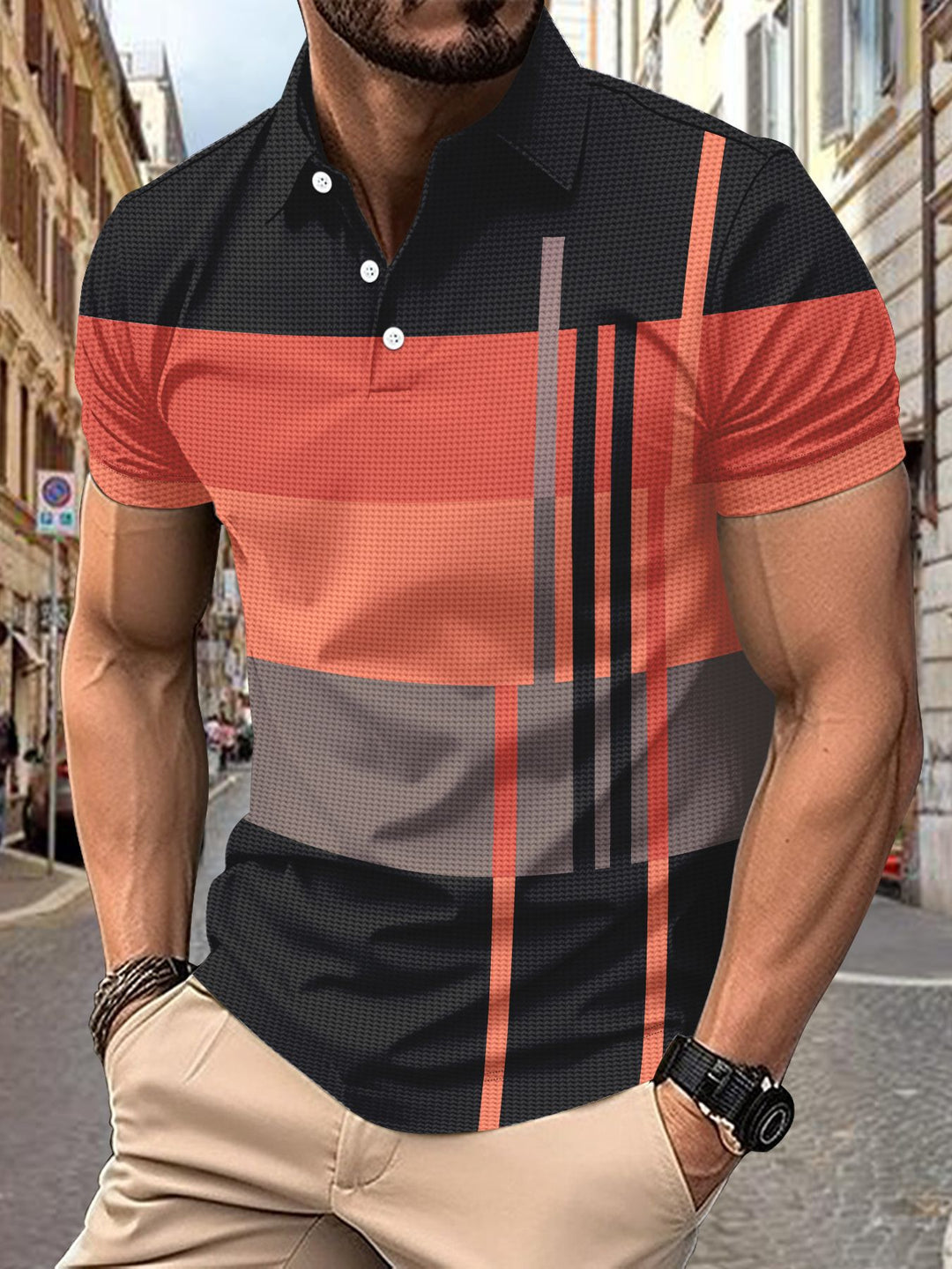 Herren Sportliches Piqué-Poloshirt Aliams