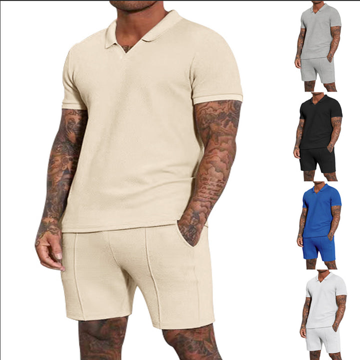 Herren Poloshirt und Shorts Set Aliams