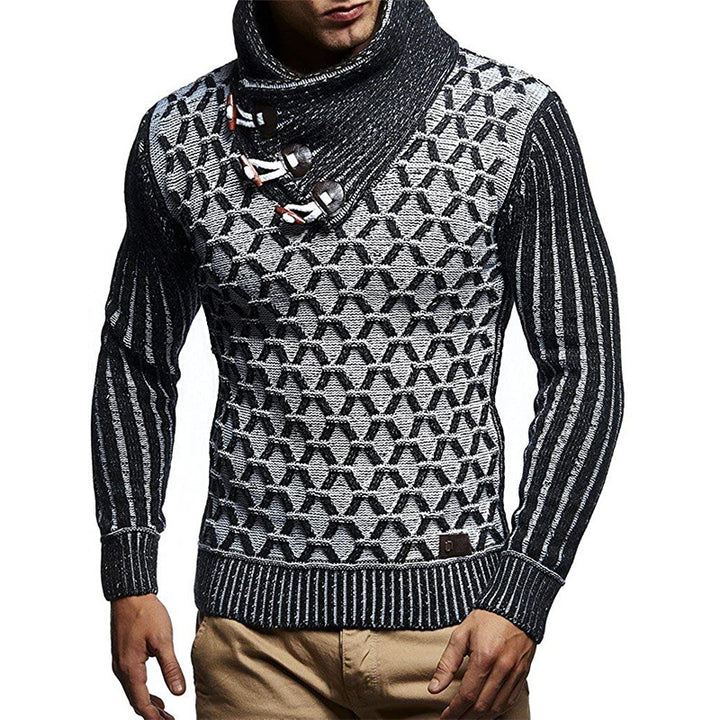 Herren Strickpullover mit hohem Kragen Aliams