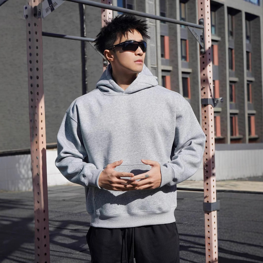 Herren Kapuzensweatshirt aus hochwertigem Baumwollmaterial mit modernem Oversized-Schnitt Aliams