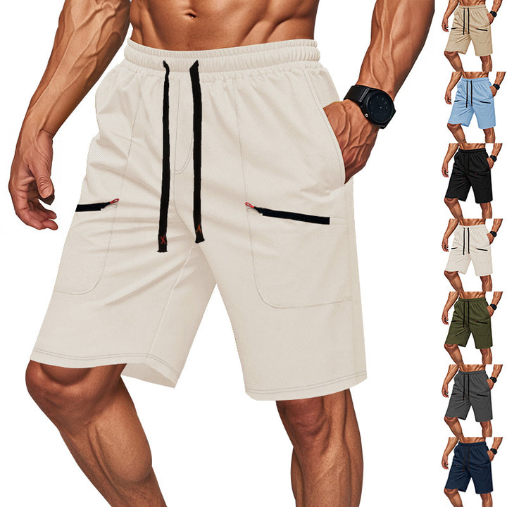 Herren Sportliche Shorts mit vielseitigen Taschen und elastischem Bund Aliams
