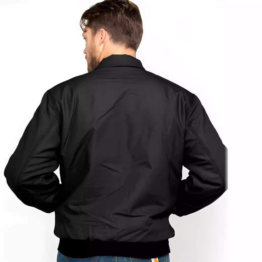 Herren stilvolle Bomberjacke mit praktischen Taschen und elastischem Bund Aliams