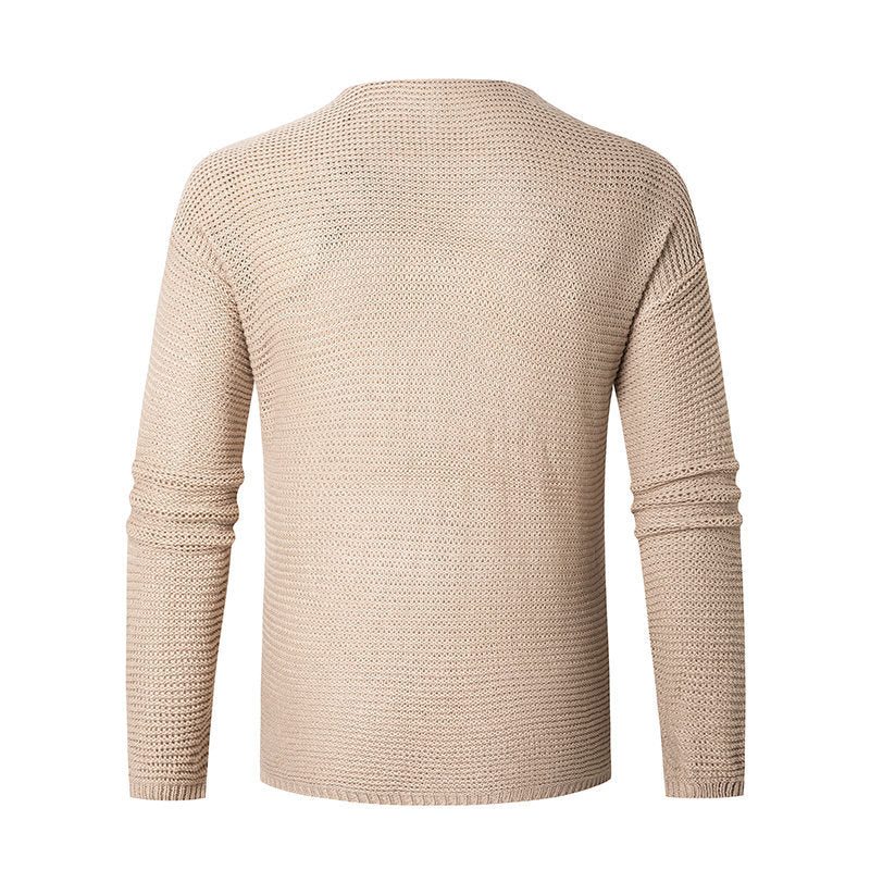 Herren eleganter V-Ausschnitt Pullover aus atmungsaktiver Baumwolle Aliams