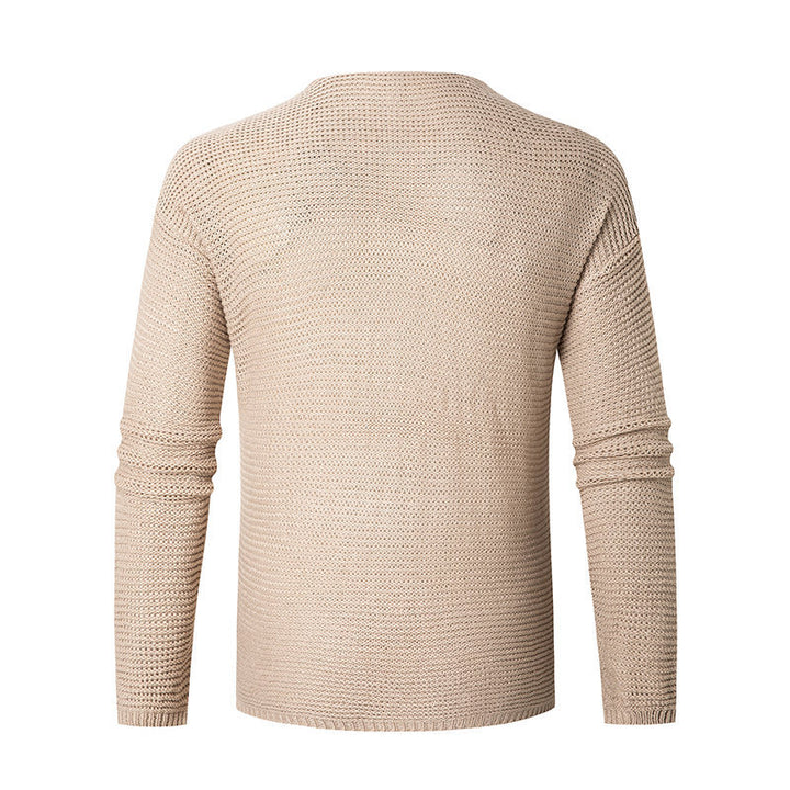 Herren eleganter V-Ausschnitt Pullover aus atmungsaktiver Baumwolle Aliams