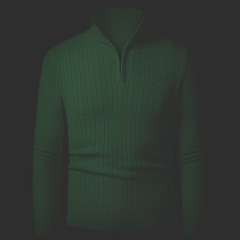 Herren Feinstrickpullover mit modischem Reißverschluss Aliams