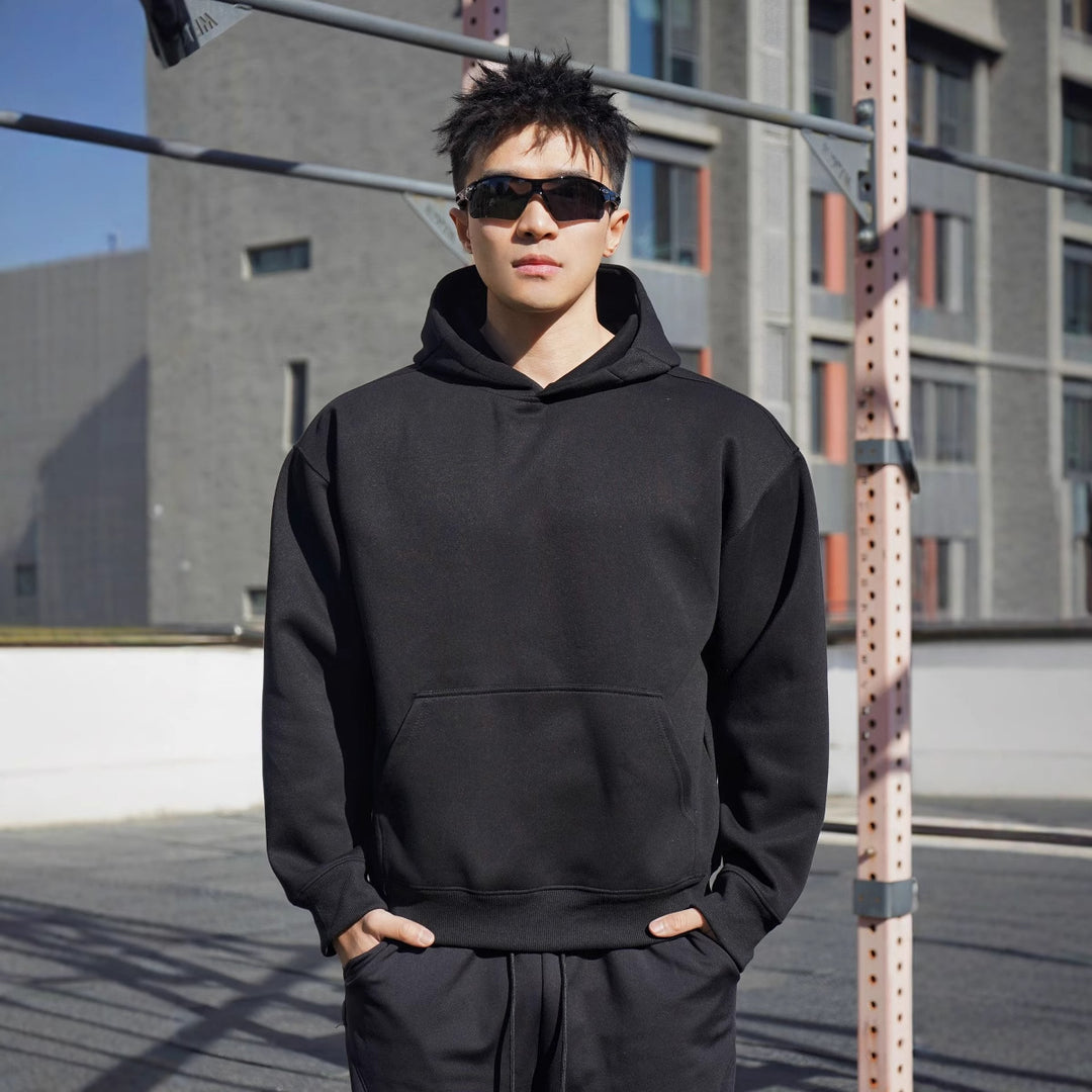 Herren Kapuzensweatshirt aus hochwertigem Baumwollmaterial mit modernem Oversized-Schnitt Aliams