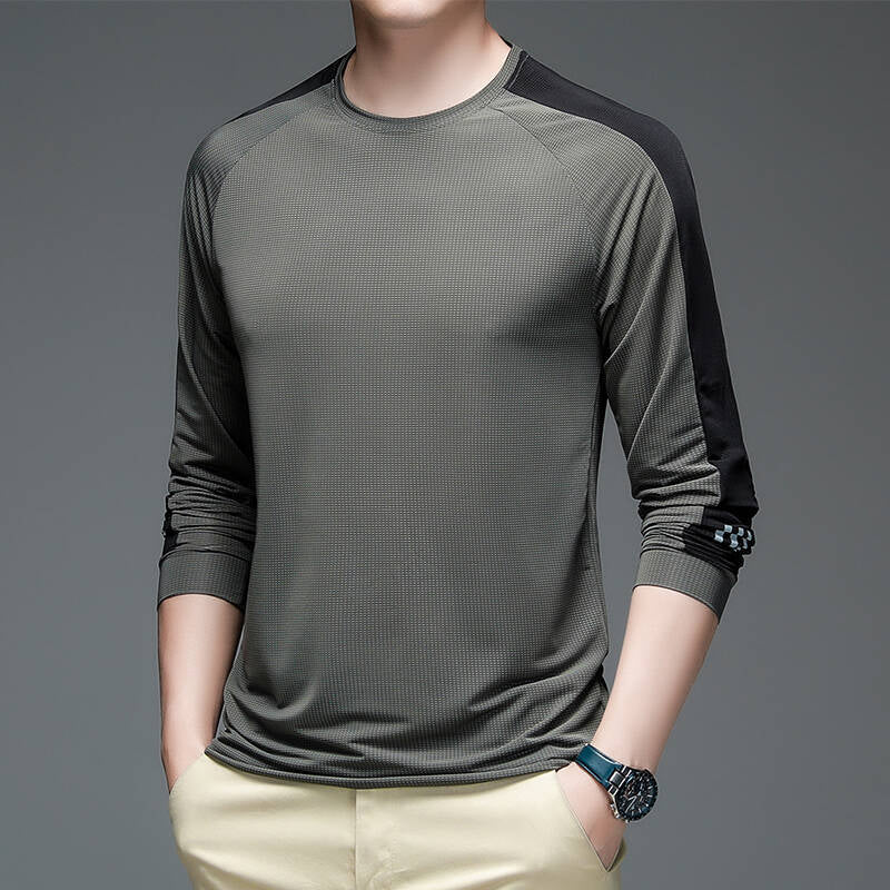 Herren Sportliches Langarm-Funktionsshirt mit feuchtigkeitsableitender Technologie Aliams