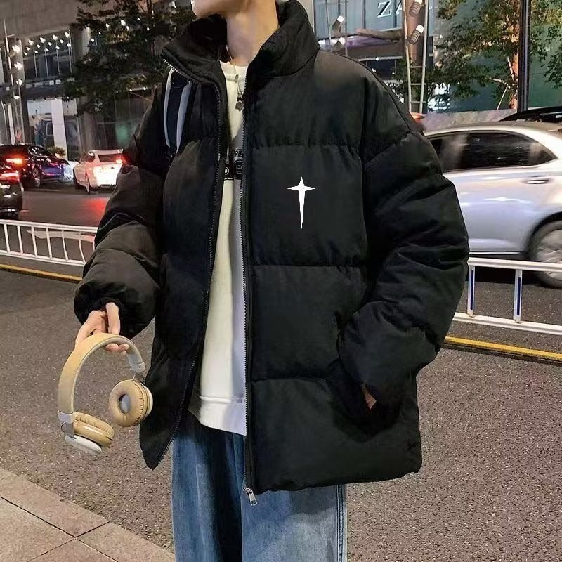 Herren gesteppte Winterjacke aus hochwertigem, wärmeisolierendem Material mit hohem Kragen und praktischen Taschen Aliams