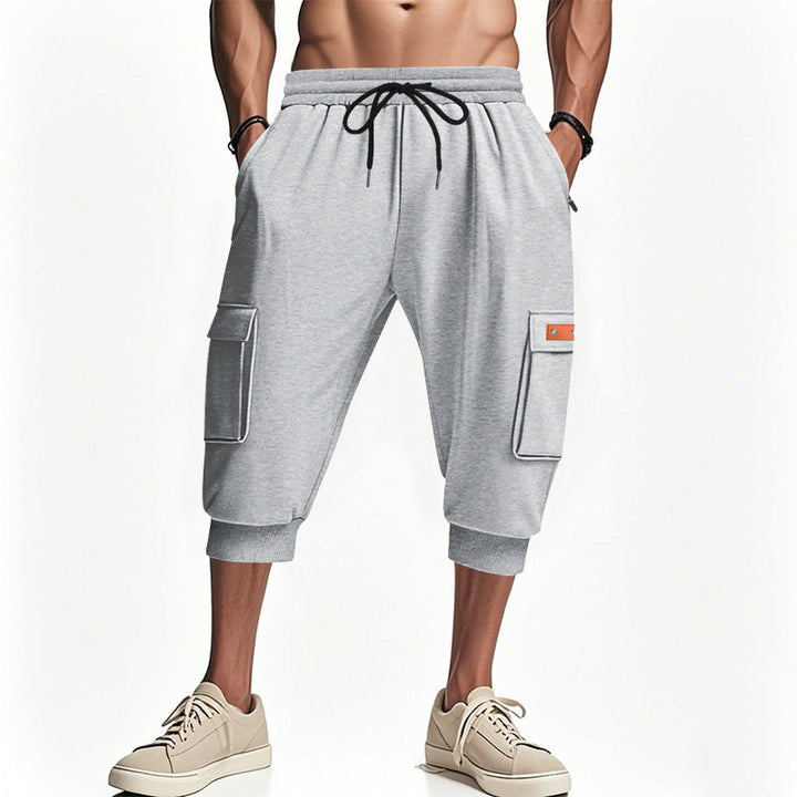 Herren Cargo-Shorts mit elastischem Bund und seitlichen Taschen Aliams