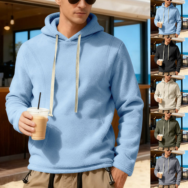 Herren Fleece-Pullover mit Kapuze Aliams