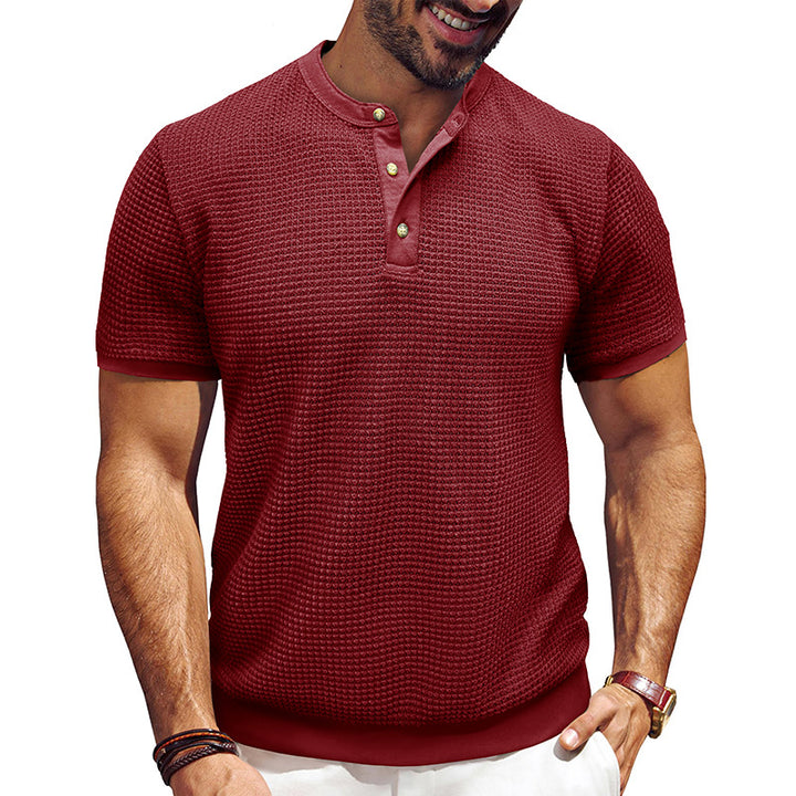 Herren Kurzarm-Shirt mit Knopfleiste Aliams