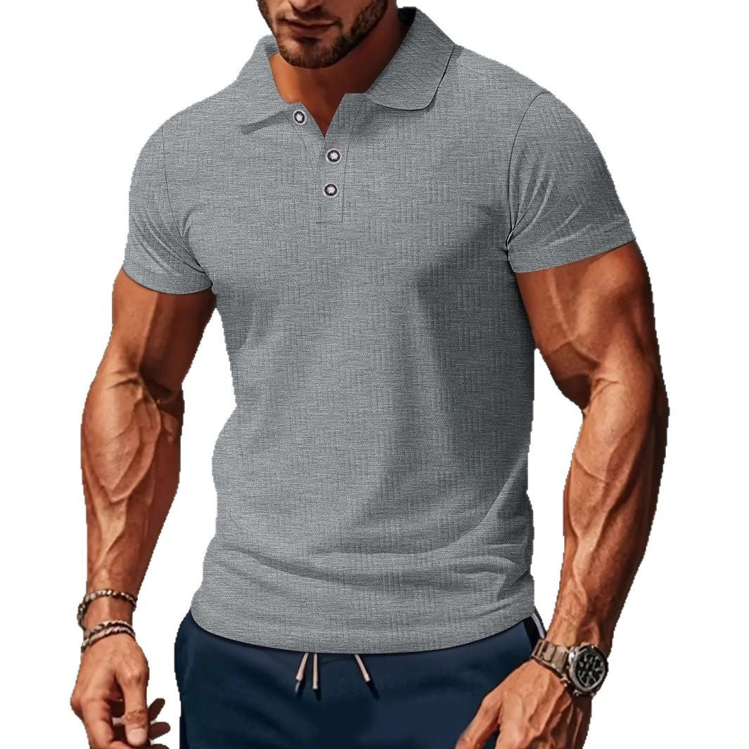 Herren Polohemd mit strukturiertem Design und klassischem Kragen Aliams