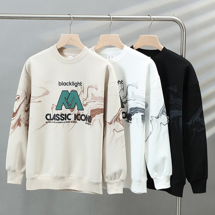 Herren Freizeitanzug mit grafischem Druck und seitlichen Akzenten Aliams