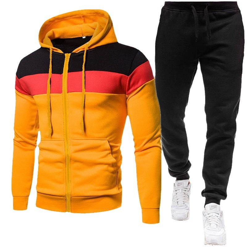 Herren Sportliches Jacken-Set mit bequemem Sweat-Stoff und elastischer Jogginghose Aliams