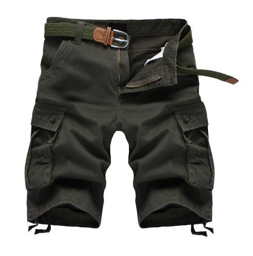 Herren Cargo-Shorts mit Tasche und verstellbarem Gürtel Aliams
