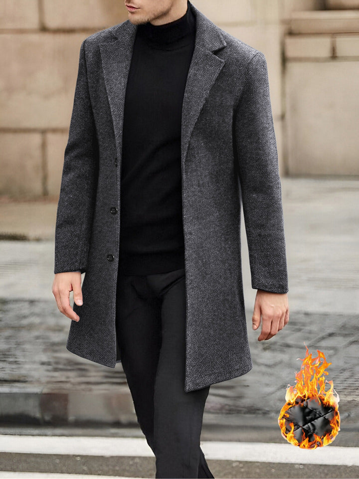 Herren klassischer und stilvoller Wollmantel Aliams