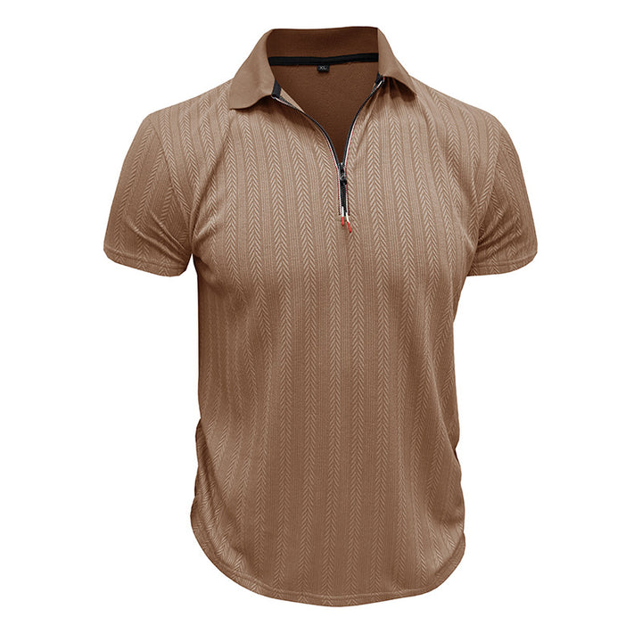 Herren Kurzarm Poloshirt mit hohem Kragen Aliams