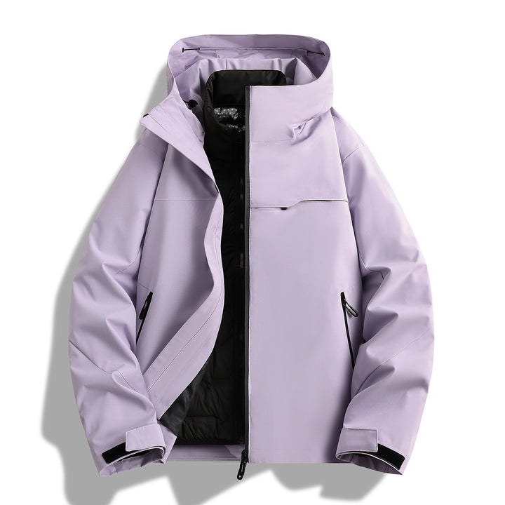 Herren hochwertige wasserfeste Outdoor-Jacke mit verstellbarer Kapuze und isolierendem Innenfutter Aliams