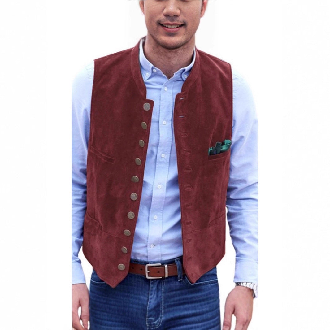 Herren elegante Weste aus Wildleder Aliams