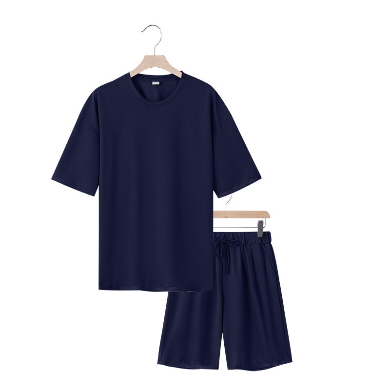 Herren Freizeit-Set mit bequemem T-Shirt und Shorts aus atmungsaktiver Baumwolle Aliams