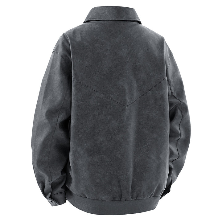 Herren Kunstlederjacke im modernen Schnitt mit vielen praktischen Taschen Aliams