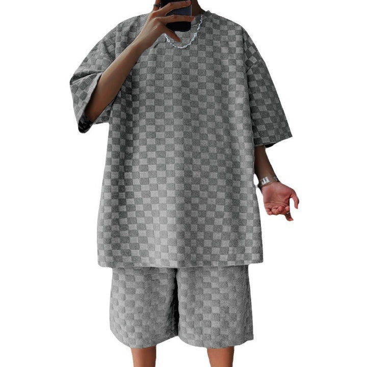 Unisex Sommerliches Freizeit-Set aus strukturierter Baumwolle Aliams