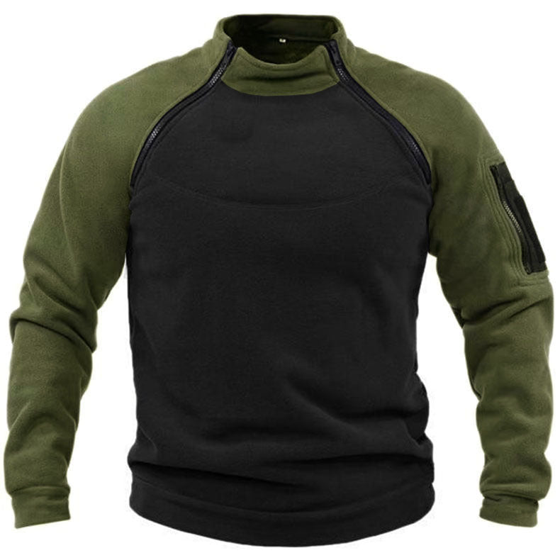 Herren funktioneller Fleece-Pullover mit hohem Kragen Aliams