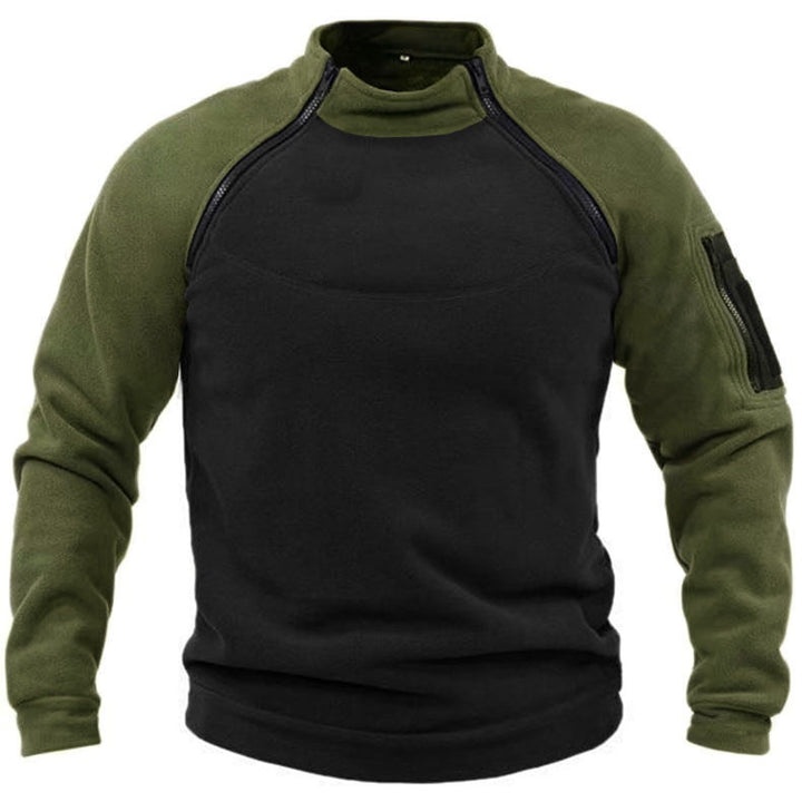 Herren funktioneller Fleece-Pullover mit hohem Kragen Aliams