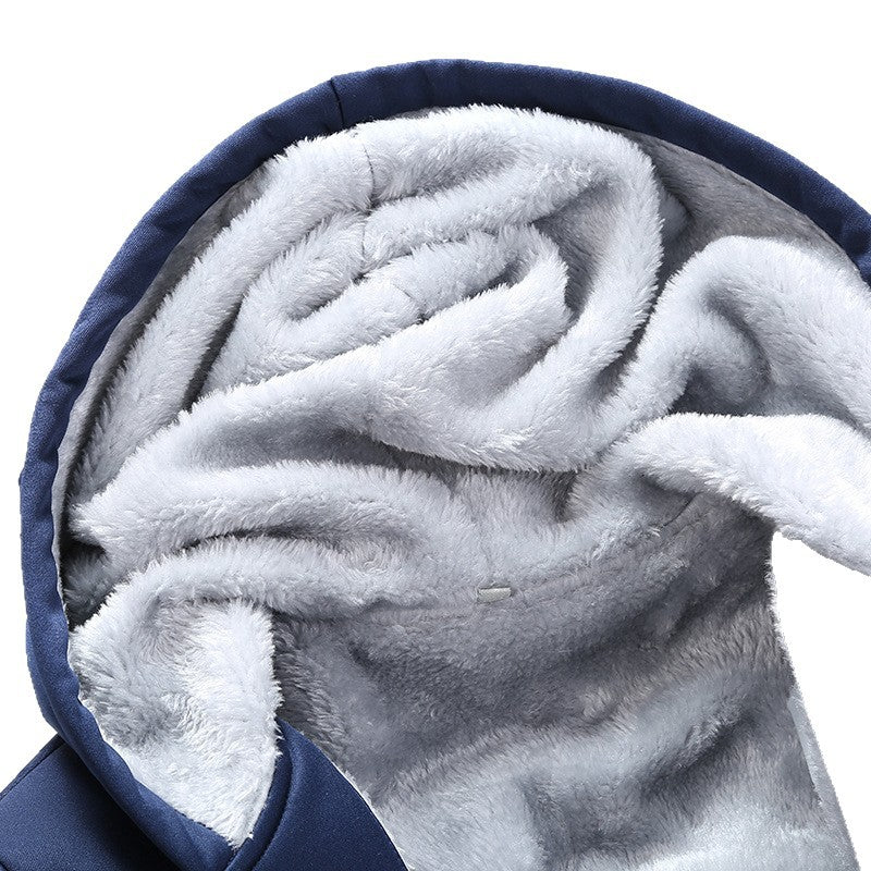 Herren Fleece-Sportanzug mit Kapuze und elastischem Bund Aliams