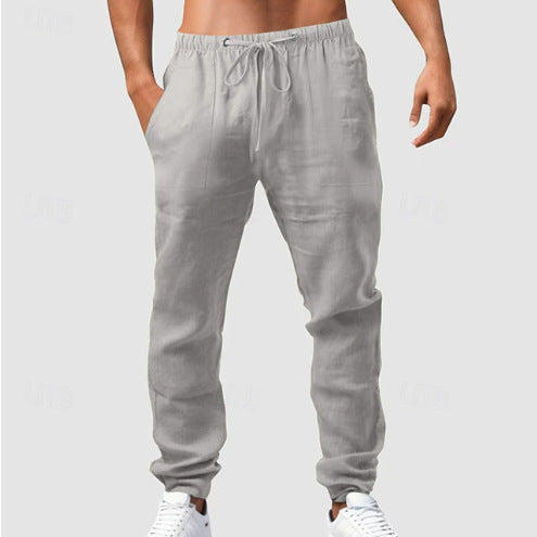 Herren Baumwoll-Jogginghose mit elastischem Bund und praktischen Taschen Aliams