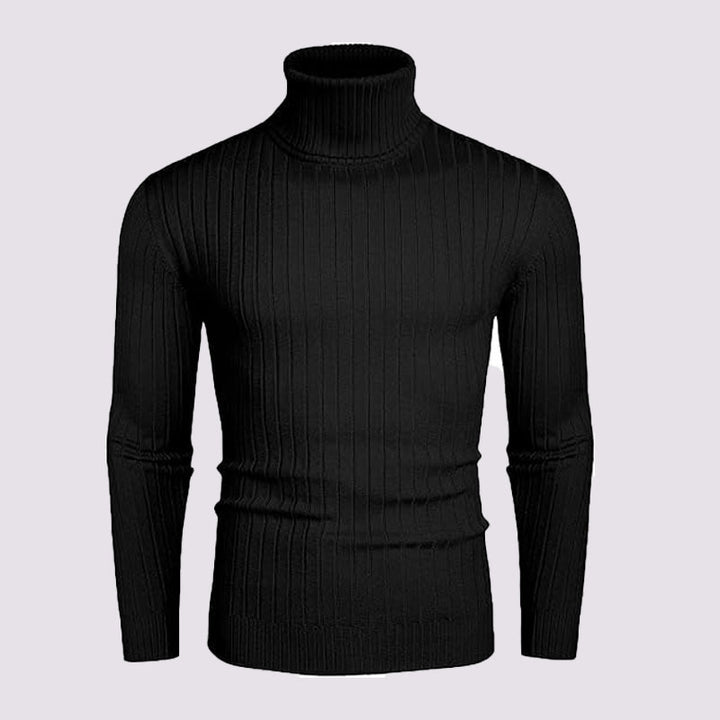 Herren Rollkragenpullover aus hochwertigen Strickmaterialien mit eleganter Rippenstruktur Aliams