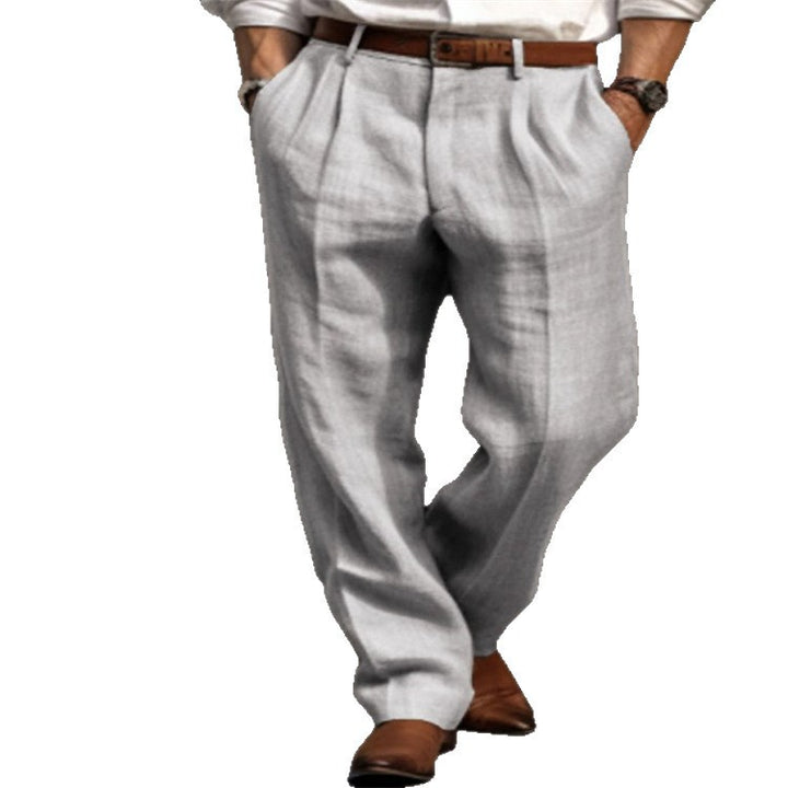 Herren Elegante Leinen-Hose mit komfortabler Passform Aliams