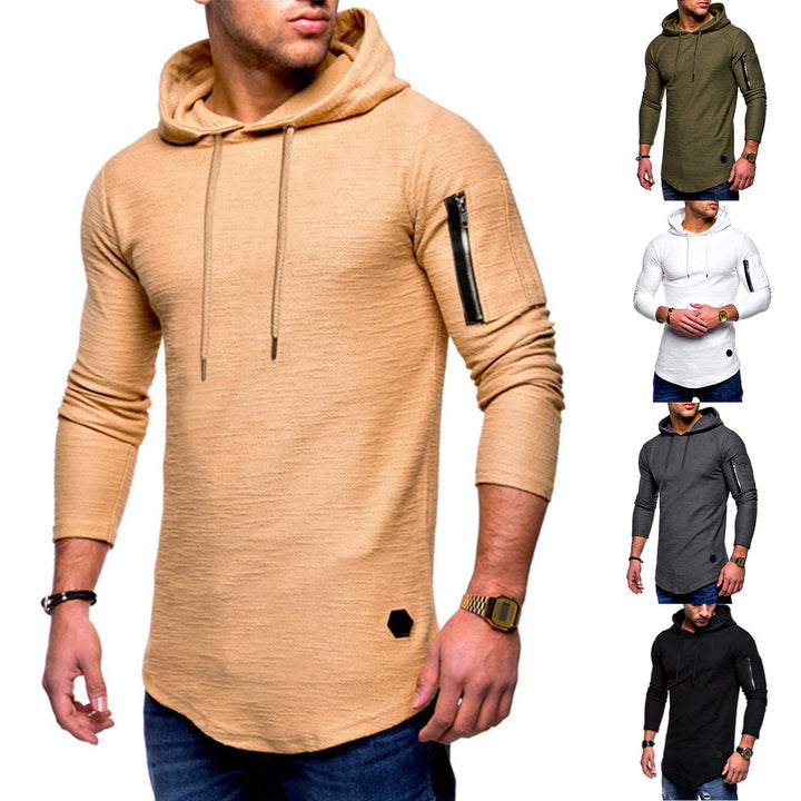 Herren Hoodie mit modernem Reißverschluss Aliams