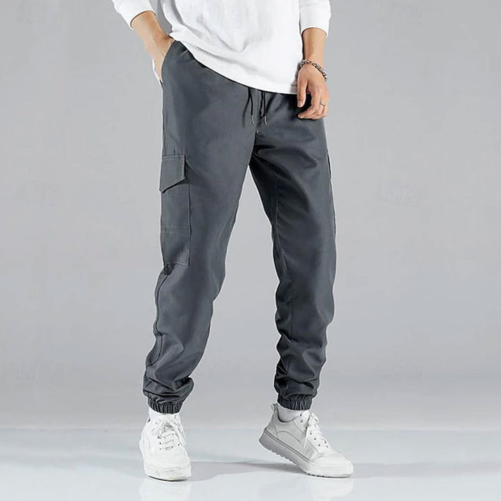 Herren Cargo-Hose mit elastischem Bund und multifunktionalen Taschen Aliams