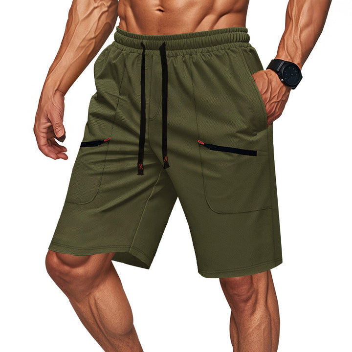 Herren Sportliche Shorts mit vielseitigen Taschen und elastischem Bund Aliams