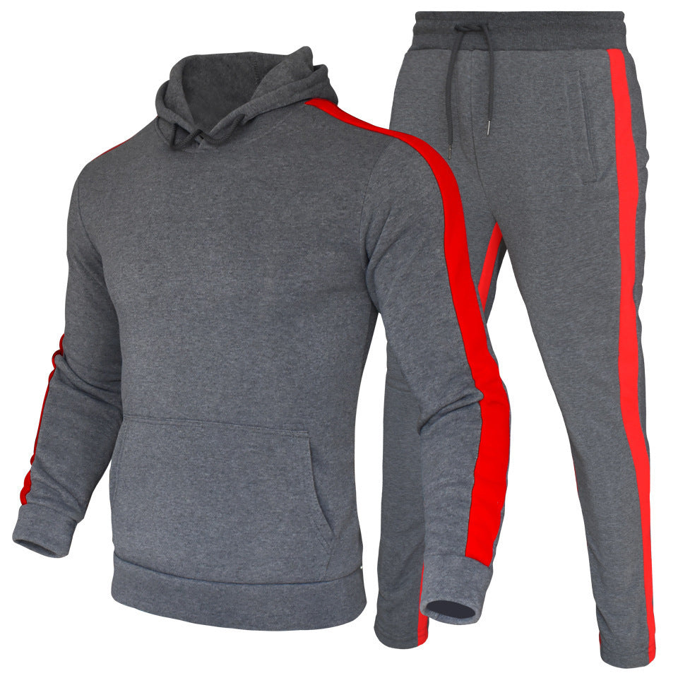 Herren sportliches Kapuzen-Sweatshirt und Jogginghose Set Aliams